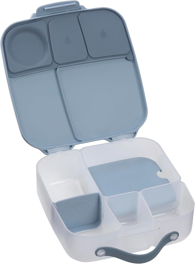 b.box Lunch Box, 8.5 Cup Bento Box for All Ages, Snack Box, Food Containers | Lunch Box Kids + Adults, Lunch Containers, 4 Compartments, Leak Proof, Dishwasher Safe, BPA Free, PFAS Free — Chill Out