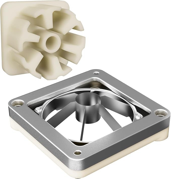 6 Wedge Slices Replacement Chopper Blade, 420j2 Stainless Steel Interchangeable Blade & Pusher Block Set for Commercial Vegetable Dicer Fruit Cutter