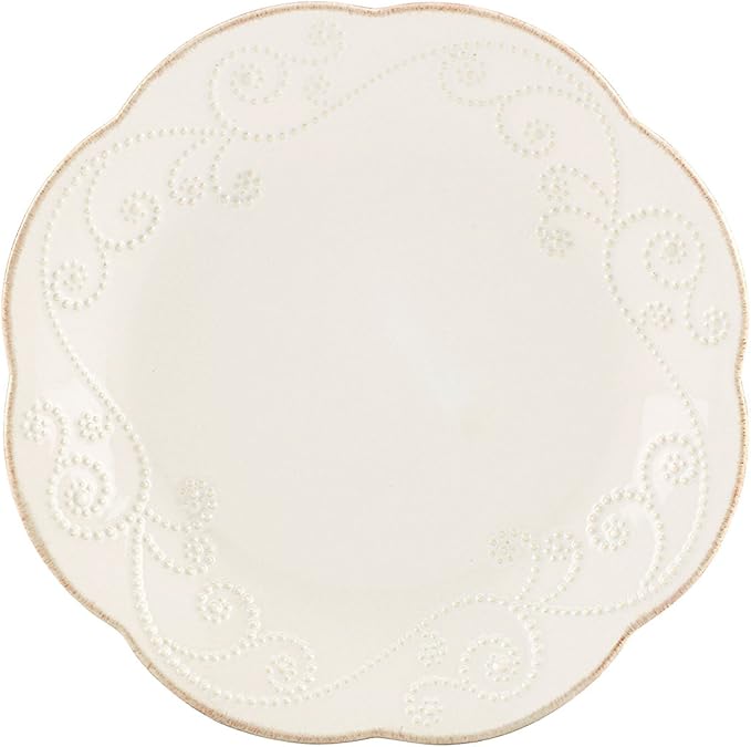 Lenox French Perle Dessert Plates, White, Set of 4