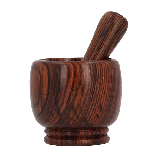 Handmade Mortar and Pestle Set Small - 2.75 Inch Granadillo Wood Pilon, Grinding Bowl - Arte Xico Handmade