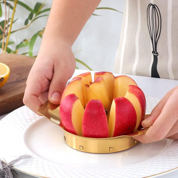 Gold Kitchen Accessories Set Tools Garlic Press Bottler Wine Opener Measuring Spoons Lemon Squeezer Vegetable Peeler Apple Cutter Kitchen Tongs Dish Holder Ice Tongs, Buyer Star, Dish Washer Safe…