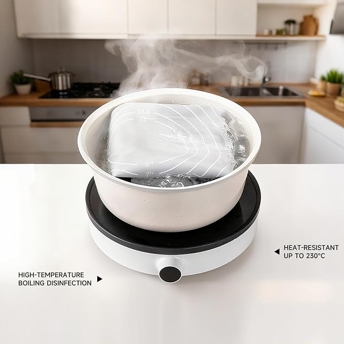 LCOCWMYS Silicone Pastry Mat, 31" x 24" Dough Rolling Mat with Raised Lip | Non‑Stick Countertop Mat for Kneading Dough, Bread, Cookies, Pizza, Fondant, Pasta, Easy‑Clean Kitchen Accessory