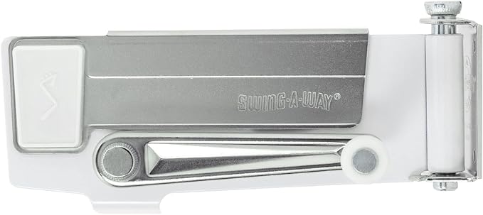 Swing-A-Way Wall Mount Can Opener with Magnet Lid Lift, White