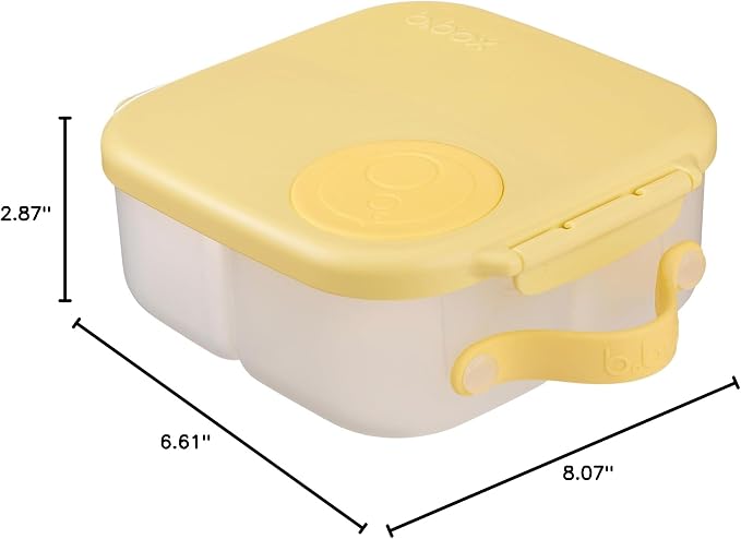 b.box Mini Lunch Box, Snack Containers for Kids, Lunch Box Kids, 4.25 Cup | Bento Box for Kids, Sanck Box, Lunch Containers, Leak Proof, Dishwasher Safe, BPA Free, PFAS Free, Ages 3+ — Lemon Twist