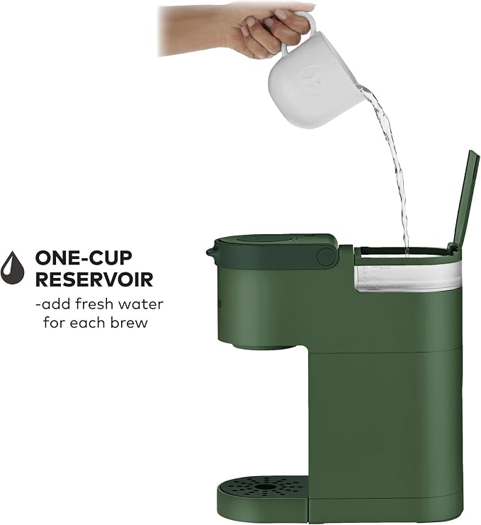 Keurig K-Mini Single Serve K-Cup Pod Coffee Maker, 6 to 12oz Brew size, with Cord Storage, Perfect for Small Spaces, Evergreen | Cord Storage, Small Spaces, Evergreen