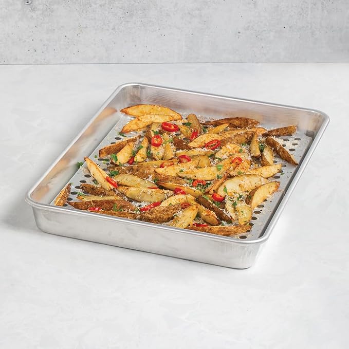 Nordic Ware Naturals High Sided Half Sheet Pan with Multi-Purpose Oven and Cooling Rack