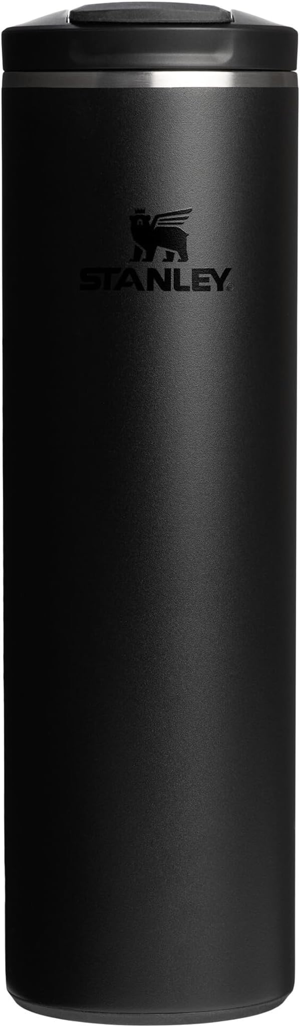 STANLEY 1913 Transit Flip Top Mug 0.6L - Black | Keeps 6 Hours Hot - 12 Hours Cold - Leakproof - Dishwasher Safe - Car Cup Holder Compatible