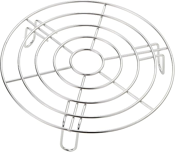 Stainless Steel Rack Cross Wire Cooling Racks with Legs Dia 7.9" Steaming Cooling and Baking Barbecue Rack Fit for Air Fryer Instant Pot Pressure Cooker Canning (Height 1.8",7.9"/20cm)