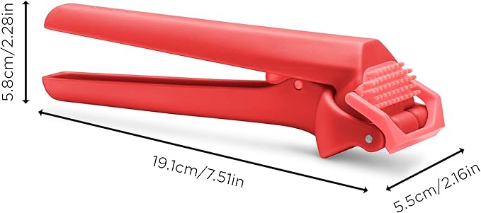 Dreamfarm Garject Lite 2-In-1 Garlic Peeler, Garlic Press & Mincer with Garlic Peel Ejector, Nylon - Red | No-peel mincer with skin eject button, fits up to 2 cloves, dishwasher safe heavy-duty nylon, stainless steel crusher plate