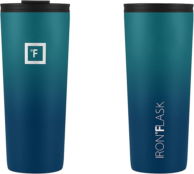 IRON °FLASK 24 oz Classic Insulated Tumbler | Vacuum Insulated Stainless Steel Tumbler with Solid Lid - Double Walled Travel Cup, Sweat Free, BPA Free (Dark Night)