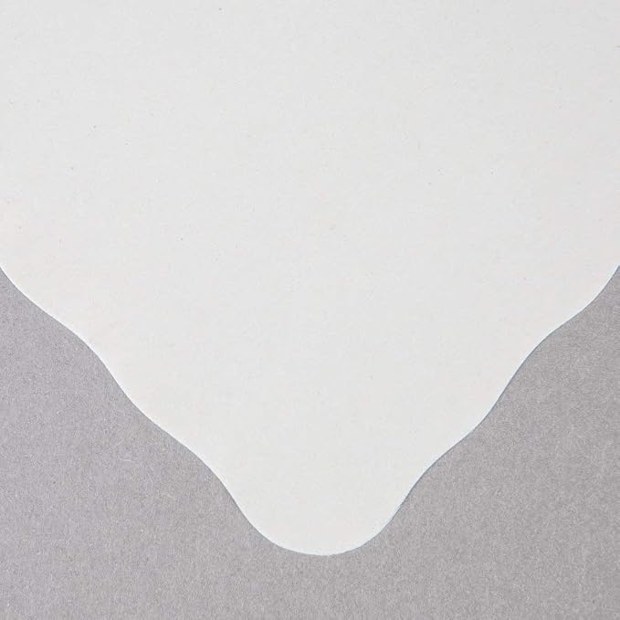Off-White Colored Paper Placemat with Scalloped Edge - 1000/Case Size: 10" x 14" by Guffman