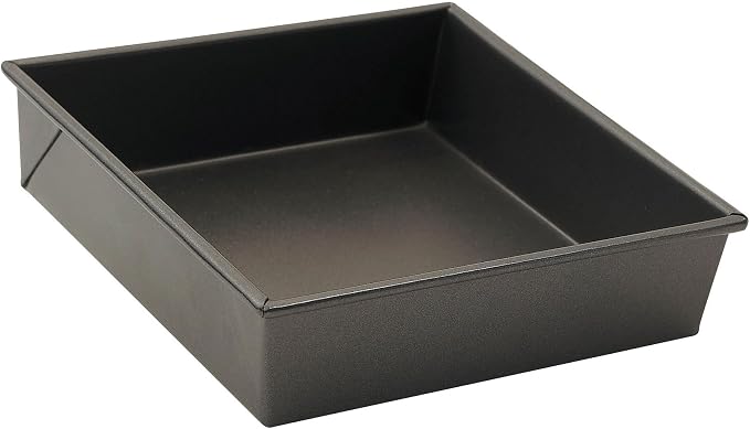 WINCO Square Non-Stick Cake Pan, 8-Inch by 8-Inch, Aluminized Steel" | Heavy-duty, Great for Cooking and Food Preparation
