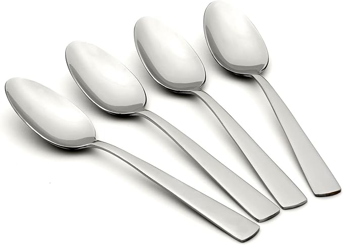 Oneida Nocha Everyday Flatware Teaspoons, Set of 6 18/0 Stainless Steel, Silverware Set