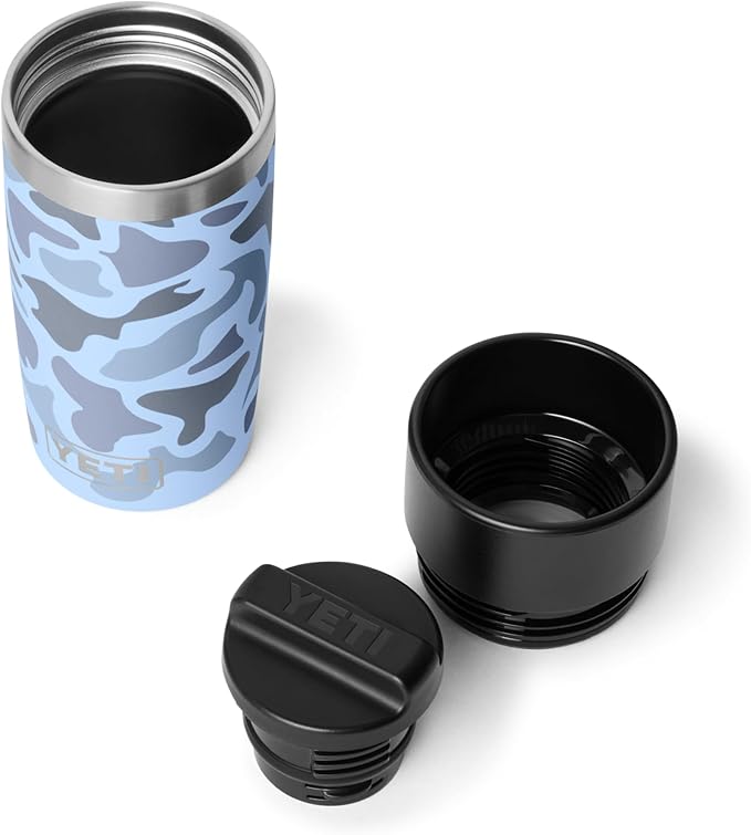 YETI Rambler 12 oz Travel Bottle, Stainless Steel, Vacuum Insulated with Leakproof Commuter Cap, Blue Camo