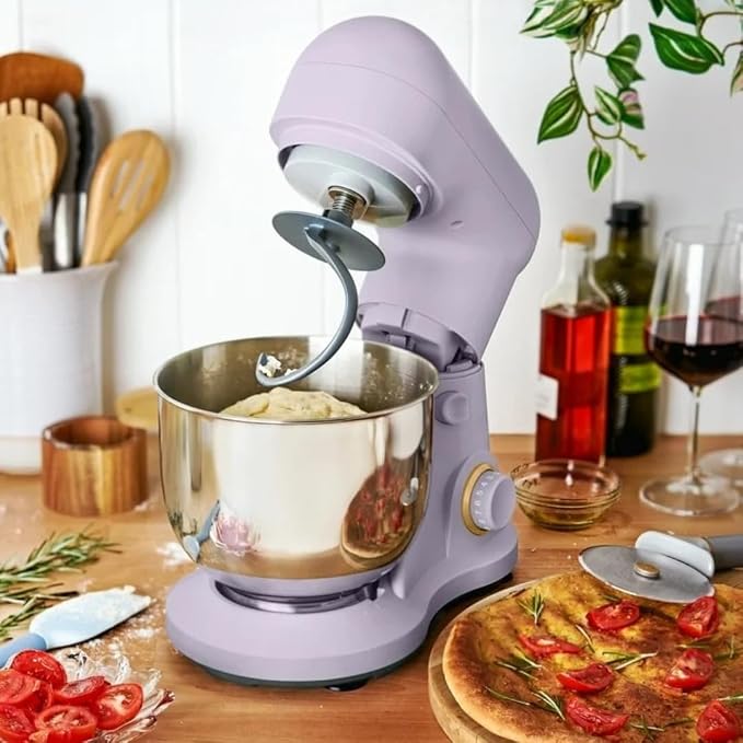 Wonderful Kitchen Stand Mixer 3.5 Qt Bowl, 12 Speeds Tilt-Head, Dough Hook Flat Beater Whisk for Baking Tasks Metal Build for Baking (Lavender)