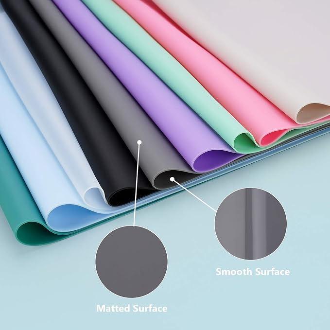 Extra Large Silicone Mats for Countertop, 28" by 20" Multipurpose Mat, Counter Table Protector, Desk Saver Pad, Placemat Nonstick Nonskid Heat-Resistant Pad, Dark Gray