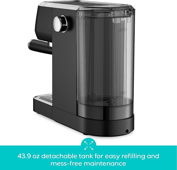 CASABREWS 3700 Essential Espresso Machine, Stainless Steel Espresso Maker | 20-Bar Italian Pump, Powerful Steam Wand, 43.9oz Removable Water Tank, Compact Espresso Maker for Home, Cappuccino & Latte