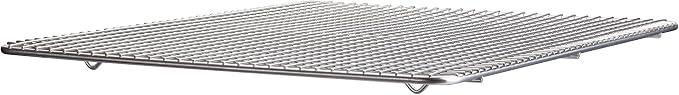 Winco 14" x 20" Silver/White 2/3 Size Wire Sheet Pan Grate | Elevates food to prevent sticking, Heavy-duty, Great for Entrees, Salads, Desserts and Appetizers