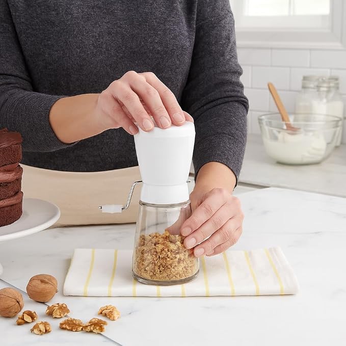 HIC Kitchen Manual Nut Chopper, Durable Nut Grinder For Baking, For Chopping Almonds, Pecans, Walnuts, 1.25-Cup Capacity