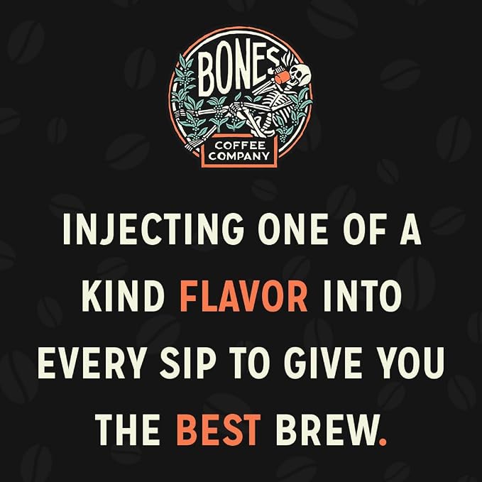 Bones Coffee Company Megalodonut, Boston Cream Donut Flavored Coffee, Medium Roast Low Acid Arabica Beans Compatible with Auto drip and French Press Coffee Maker, 12 Oz Ground
