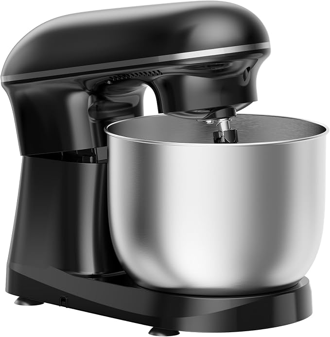 NEWBULIG Stand Mixer 6.3QT, Kitchen Electric Mixers Alternative | 10-Speed Dough Hook, Whisk, Beater & Splash Lid, Multi-Cover for Baking, Cakes and Home Cooking Needs