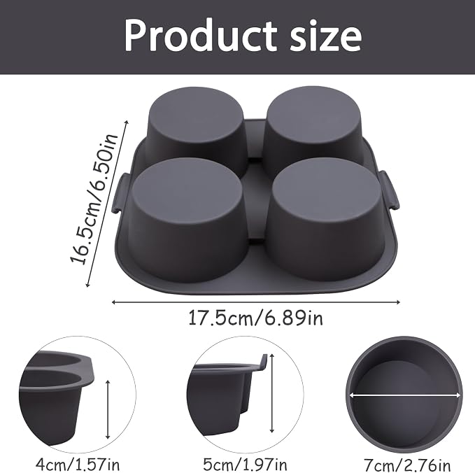 Silicone Muffin Pan for Air Fryer and Oven Baking | Egg Bite Mold, Reusable Silicone Cups, Oven Safe, Air Fryer Compatible, Easy Release Design