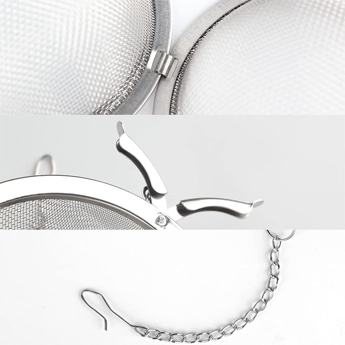 2pcs Stainless Steel Mesh Tea Ball 3.55 inches Tea Strainers | Teas Infuser Strainer Filters for Teas