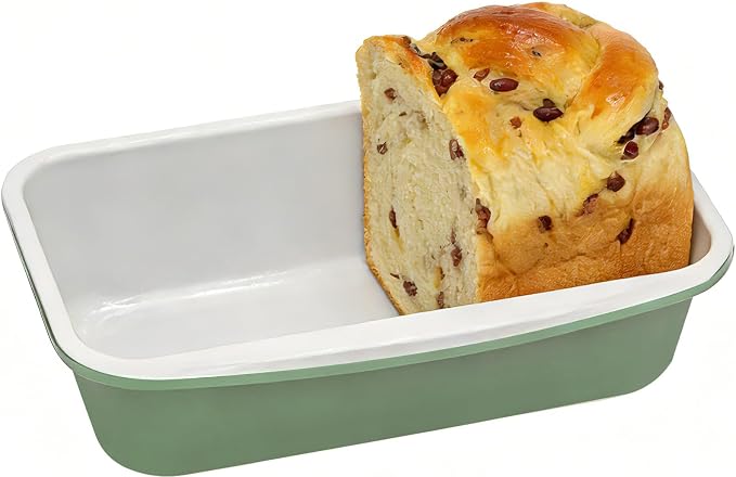 Nonstick Ceramic Bread Loaf Pan with Handle, Pistachio Green | 9x5 inch, Ceramic Coating, Aluminized Steel, Oven Safe to 550°F, Dishwasher Safe, Non-Toxic, PTFE & PFOA Free