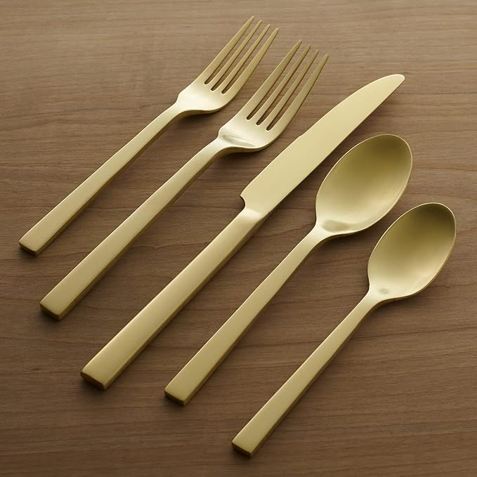 Oneida Chef's Table Champagne 20-Piece Silverware Set for 4, Flatware