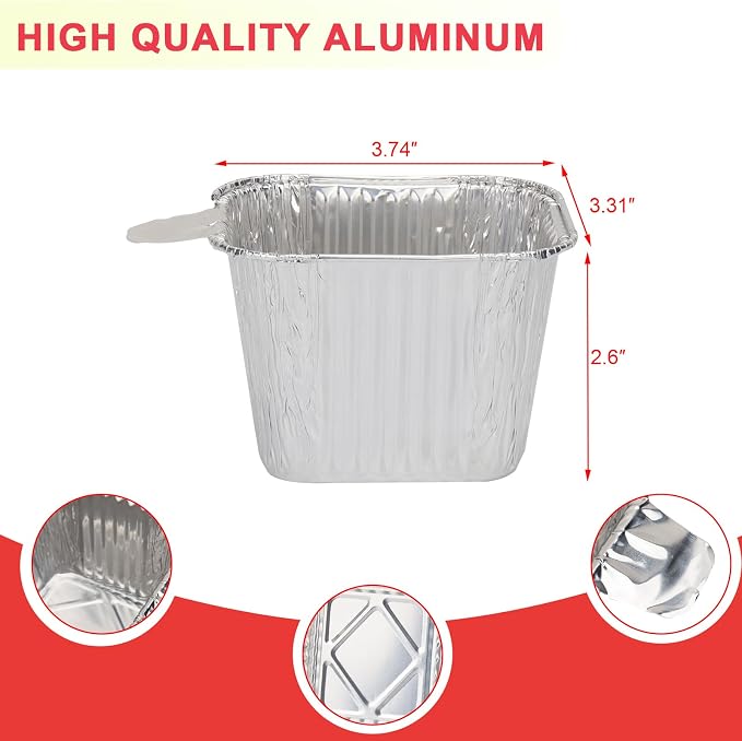 Grease Cup Liners for Razor 1 & 2 Burner GGC2030M GGC2030L Griddle 30-Pack | Grease Catcher Fits Razor GGT2130L GGT2160M GBT1860L parts, for Blackstone 1650 aluminum foil drip pan liners, heatproof