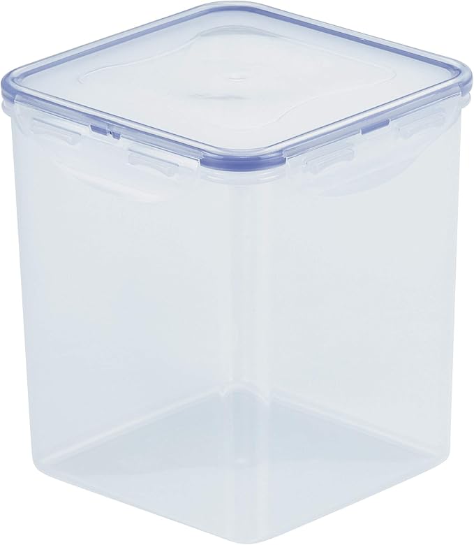 LOCK & LOCK Easy Essentials Pantry Food storage containers with lids/Pantry storage/Airtight containers, BPA free - Square - 11 cup - Great for Sugar, Clear, Square - 88 Ounce (Pack of 2)