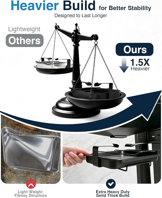 7515 Drip Pan Holder & 20 Liners for Weber Spirit Summit 8.6 x 6 | Catch Pan & Grease Tray Foil Liners for Weber 93305 & 6415, Drip Tray for Weber Spirit, Genesis, Genesis II & Summit Grills