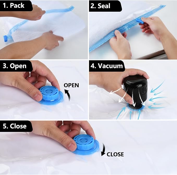 Travel Electric Vacuum Pump for Vacuum Storage & Seal Bags, Black | Portable Vacpack Air Pump for Compression Clothing Blanket Luggage(Storage Bag Not Included)