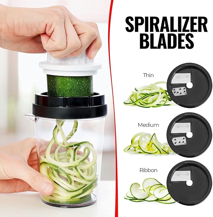 Fullstar - Vegetable Spiralizer & Slicer, Veggie Noodle Maker Kitchen Gadget