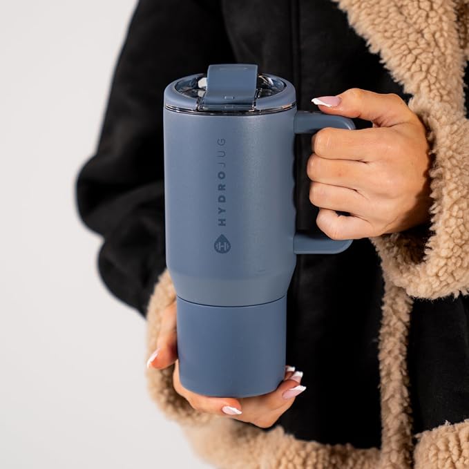 HydroJug Coffee Traveler 20oz Ceramic-Lined Mug with Handle, Cascade