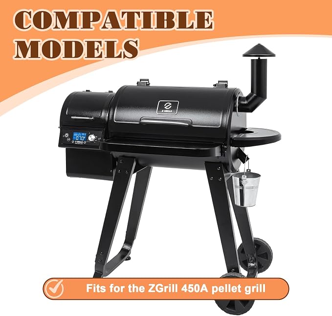 ZG450A Grill Drip Pan Replacement Parts for ZGrills 450A Wood Pellet Grill & Smoker Grill Accessories, Stainless Steel Grill Grease Drain Pan for Z Grills Pellet Wood Grill Smoker Parts