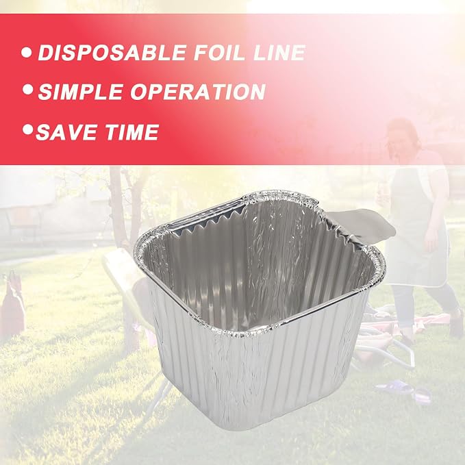 Grease Cup Liners for Razor 1 & 2 Burner GGC2030M GGC2030L Griddle 30-Pack | Grease Catcher Fits Razor GGT2130L GGT2160M GBT1860L parts, for Blackstone 1650 aluminum foil drip pan liners, heatproof