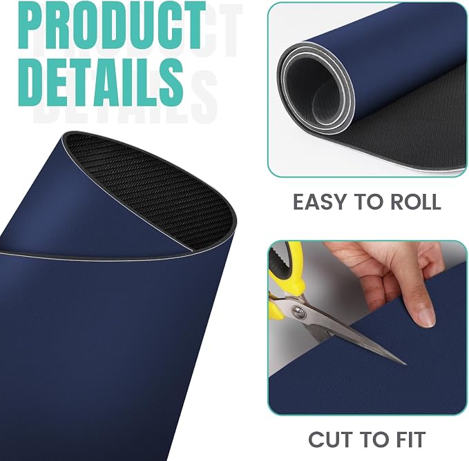 Coffee Mat Super Absorbent Dish Drying Mat Coffee Bar Mat 18"x 32", Blue | Match with Coffee Machine Accessories Large Drying Mats for Kitchen Counter