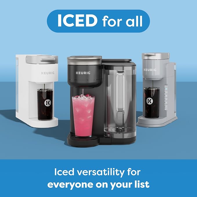 Keurig K-Iced Coffee Maker, Single Serve K-Cup Pod Iced Coffee Maker, With Hot and Cold Coffee Capabilities, Brews Any K-Cup Pod, Gray | Hot, Cold Coffee Capabilities, Brews Any K-Cup Pod