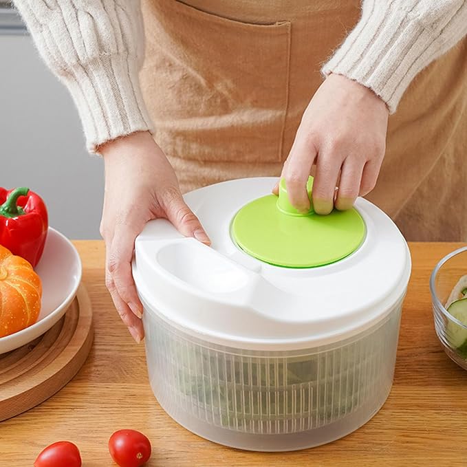 Salad Spinner, Versatile, Efficient, Vegetable Spinner, Cutter for Fruit, Salad