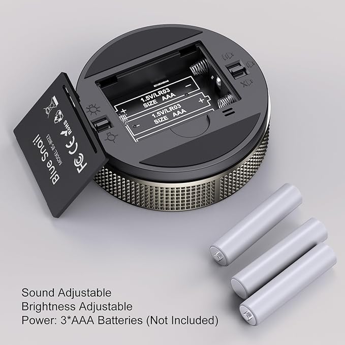 BlueSnail Kitchen Timer with LED Digital Display Smart Efficana for Home Classroom Gym Office, Volume and Brightness Adjustable Productivity Timer (Guncolor)