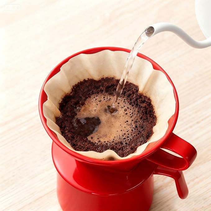 Ceramic Pour Over Coffee Dripper, V-Shaped Coffee Filter Cone | Brews rich, balanced coffee with a 3-hole design for smooth extraction and consistent flavor in every cup.
