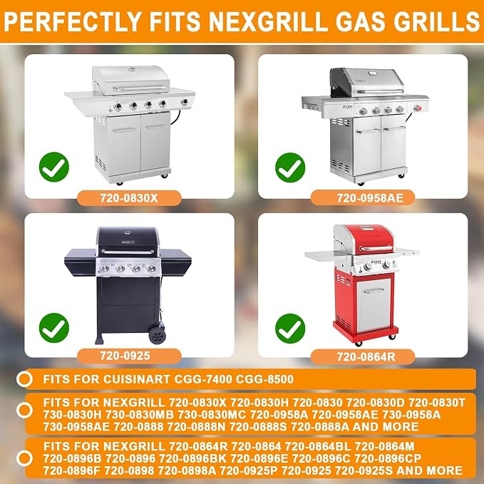 Grease Drip Pan Kit for Nexgrill 720-0830H 720-0830X 720-0888 Replacement | Fits cuisinart CGG-7400, 1PC grease catcher cup box w/15PCS aluminum foil liners, easy to install, heat-resistant, disposable