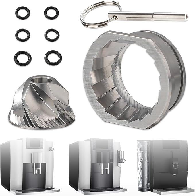Conical Burr Grinder Set Replacement for JURA Coffee Machines – Compatible with G2, G3, E6, E8, E4, ENA4, ENA8, S8, X10, Z10, J6 Models – High-Precision Grinding for Optimal Aroma and Consistency
