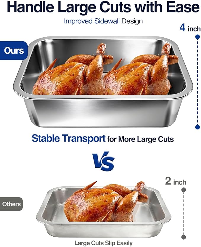 Pro 6 in 1 Grill Prep Tray and Carry System, Large Grilling Prep and Serve Trays with Lid and Cutting Board, Deep Meat Marinating Container as BBQ Grilling Gift, Pro Series, XL