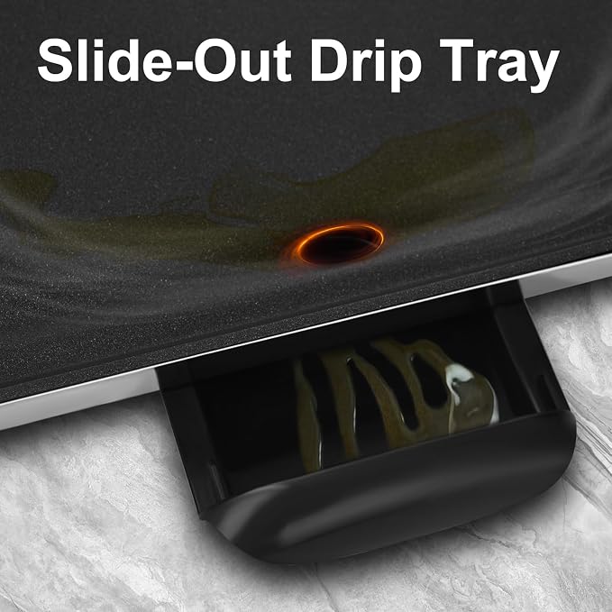 AEWHALE 35" Electric Nonstick Extra Large Griddle,2000W Teppanyaki Grill | Extra Wide,Detachable for Easy Cleaning,Adjustable Temperature to 420°F,BBQ,Breakfast & Family Parties,Indoor/Outdoor