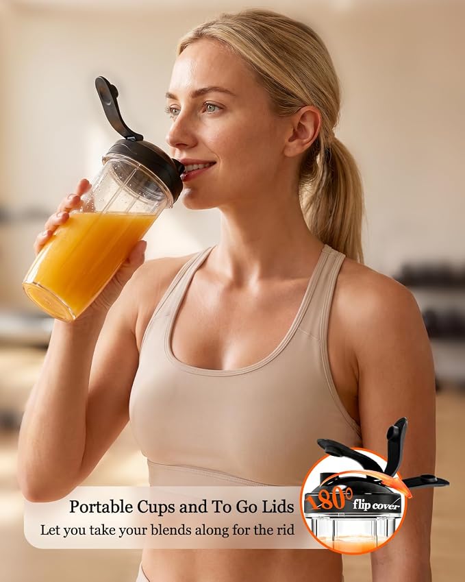 Power Smoothie Blender, Household Countertop Kitchen Blender and Food Processor Combo for Smoothies, Shakes, Drinks, Baby Food, Sauces, and Spreads. Come with Pitcher, Jar, Chopper, and Grinder