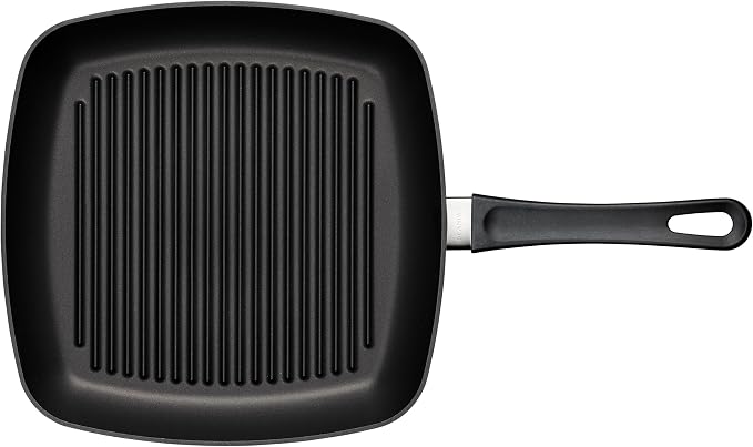 Scanpan Classic Induction 10 1/2 Inch Nonstick Square Grill Pan – Compatible with All Cooktops, Induction Ready, Metal Utensil Safe, Oven Safe to 500°F, Dishwasher Safe