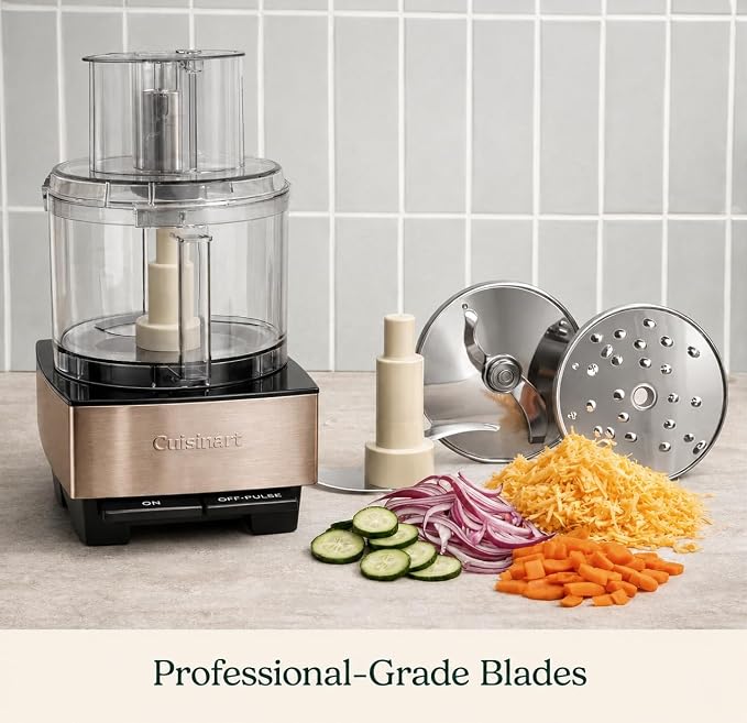 Cuisinart DFP-14UMBY 14-Cup Food Processor (Umber) | Mincing, dicing, shredding, pureeing and dough kneading