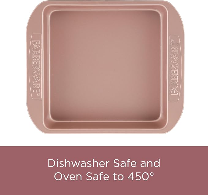 Farberware 47776 Nonstick Bakeware, Nonstick Muffin Pan / Cupcake Pan - 12 Cup, Rose Gold Red